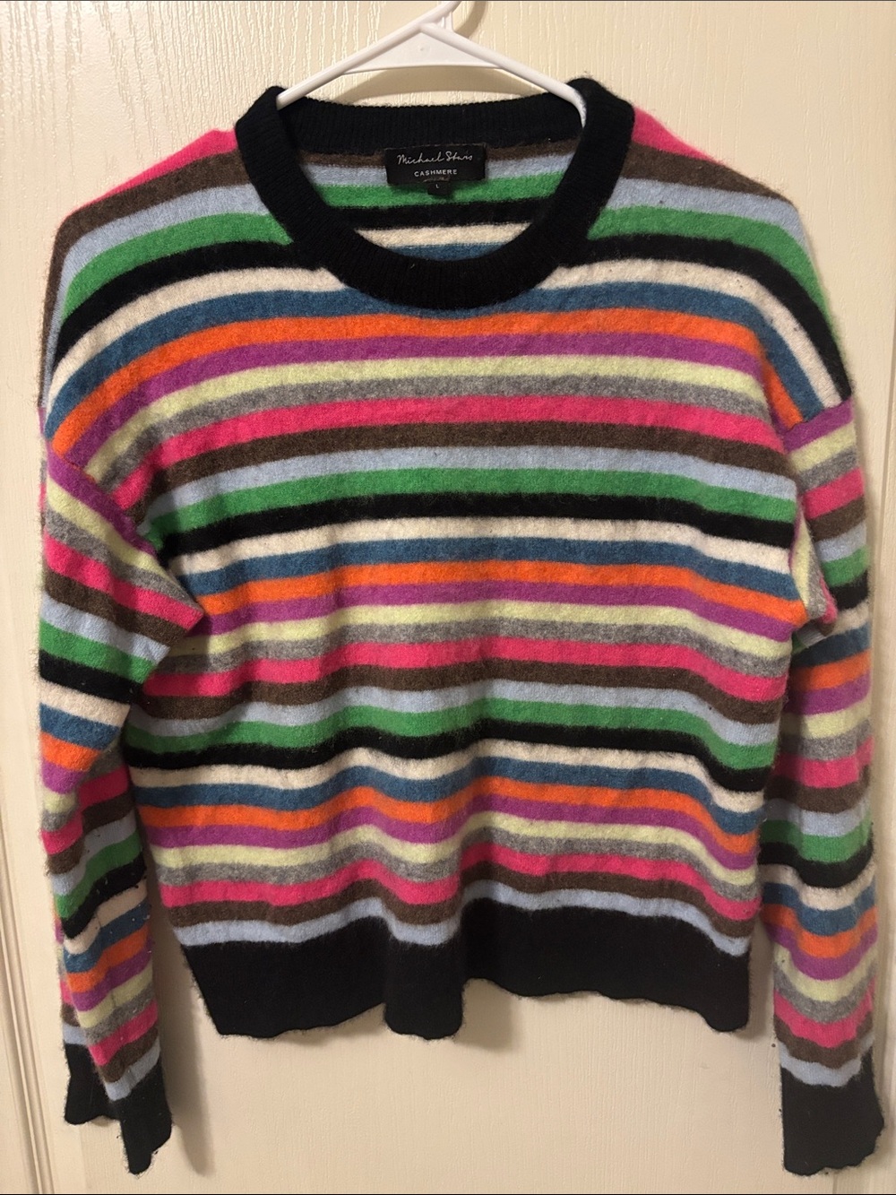 Michael Stars Multicolor Striped Cashmere Sweater - Picture 1 of 5